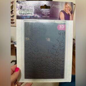 3D Embossing Enchanted Christmas Pine Forest